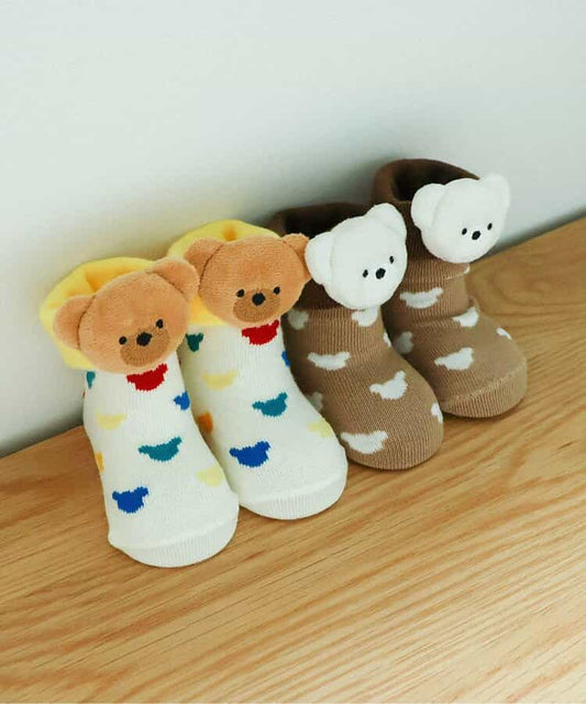 日本直送 apres les cours x tiny bear Palette 帶搖鈴襪一對 7-12cm 襪系列 初生嬰兒