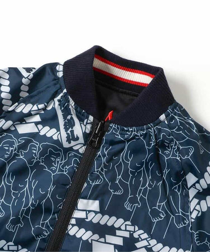日本童裝 BREEZE SUMO 2Way 雙面兩著 日式和風刺繡棒球外套 110-140cm 男童款/女童款 秋季 (適合初秋、香港平均溫度、寒冷天氣）OUTERWEAR
