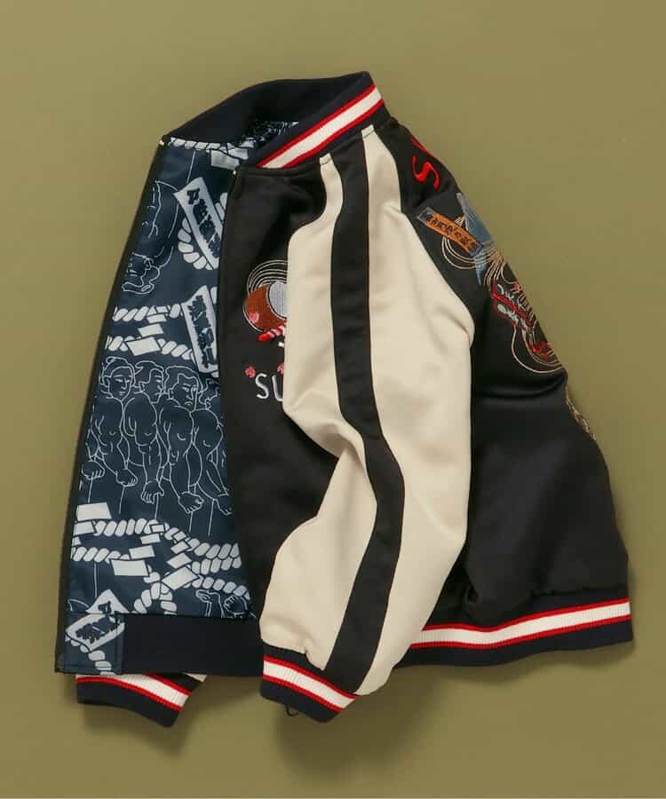 日本童裝 BREEZE SUMO 2Way 雙面兩著 日式和風刺繡棒球外套 110-140cm 男童款/女童款 秋季 (適合初秋、香港平均溫度、寒冷天氣）OUTERWEAR