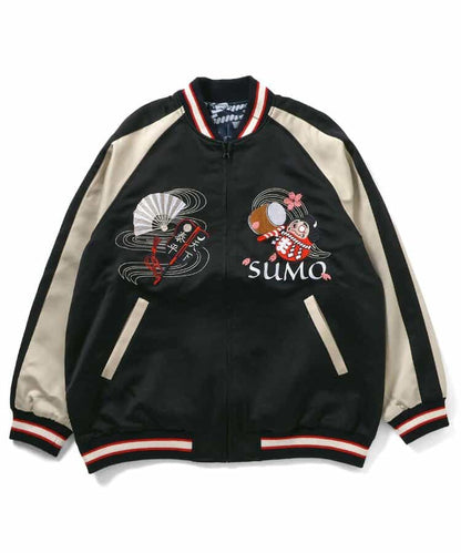 日本童裝 BREEZE SUMO 2Way 雙面兩著 日式和風刺繡棒球外套 2XL-3XL 大人款 秋季 (適合初秋、香港平均溫度、寒冷天氣）OUTERWEAR