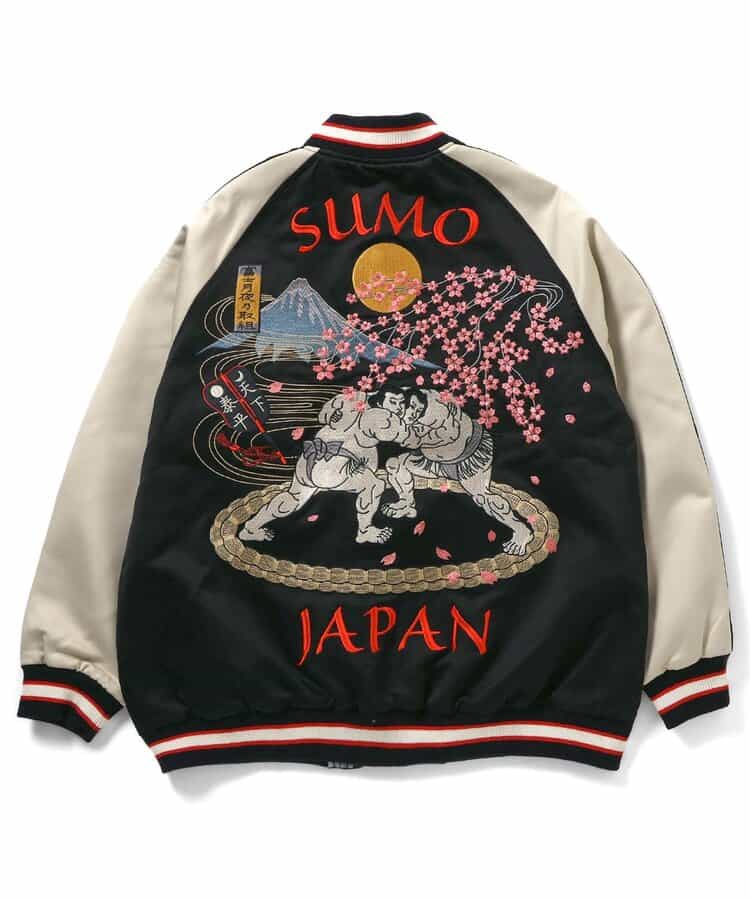 日本童裝 BREEZE SUMO 2Way 雙面兩著 日式和風刺繡棒球外套 2XL-3XL 大人款 秋季 (適合初秋、香港平均溫度、寒冷天氣）OUTERWEAR