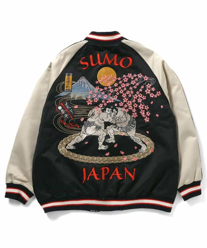 日本童裝 BREEZE SUMO 2Way 雙面兩著 日式和風刺繡棒球外套 2XL-3XL 大人款 秋季 (適合初秋、香港平均溫度、寒冷天氣）OUTERWEAR