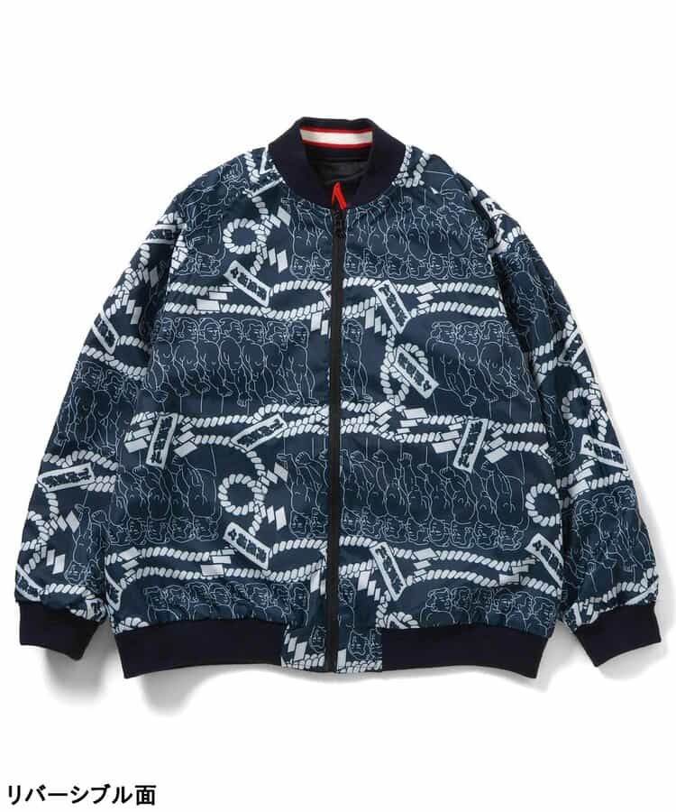 日本童裝 BREEZE SUMO 2Way 雙面兩著 日式和風刺繡棒球外套 2XL-3XL 大人款 秋季 (適合初秋、香港平均溫度、寒冷天氣）OUTERWEAR