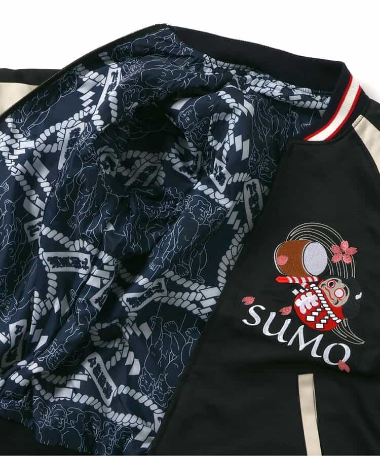日本童裝 BREEZE SUMO 2Way 雙面兩著 日式和風刺繡棒球外套 2XL-3XL 大人款 秋季 (適合初秋、香港平均溫度、寒冷天氣）OUTERWEAR