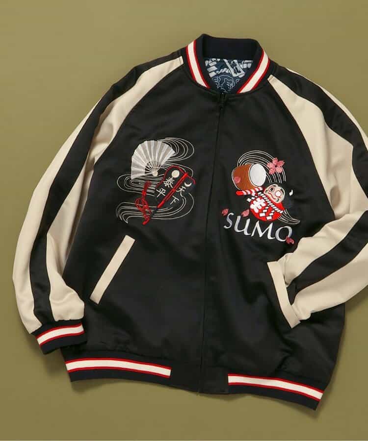 日本童裝 BREEZE SUMO 2Way 雙面兩著 日式和風刺繡棒球外套 2XL-3XL 大人款 秋季 (適合初秋、香港平均溫度、寒冷天氣）OUTERWEAR