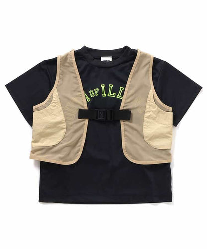日本童裝 BREEZE 接觸冷感 防UV 假兩件夏日上衣 80-140cm 男童款/女童款 夏季 TOPS