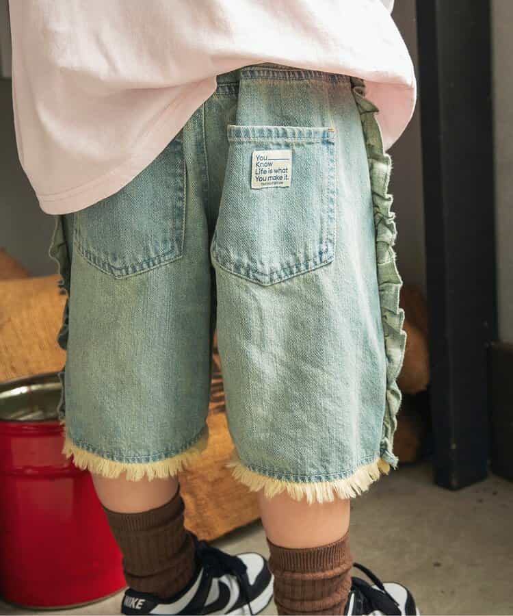 日本童裝 BREEZE 豹紋荷葉邊短褲 80-140cm 女童款 秋季 PANTS