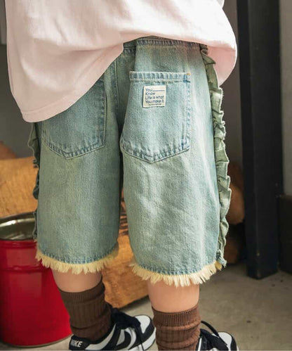 日本童裝 BREEZE 豹紋荷葉邊短褲 80-140cm 女童款 秋季 PANTS