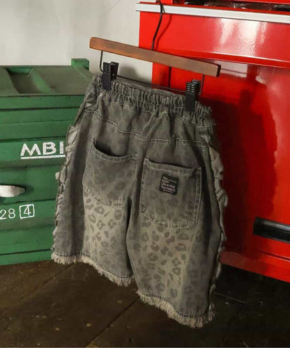 日本童裝 BREEZE 豹紋荷葉邊短褲 80-140cm 女童款 秋季 PANTS