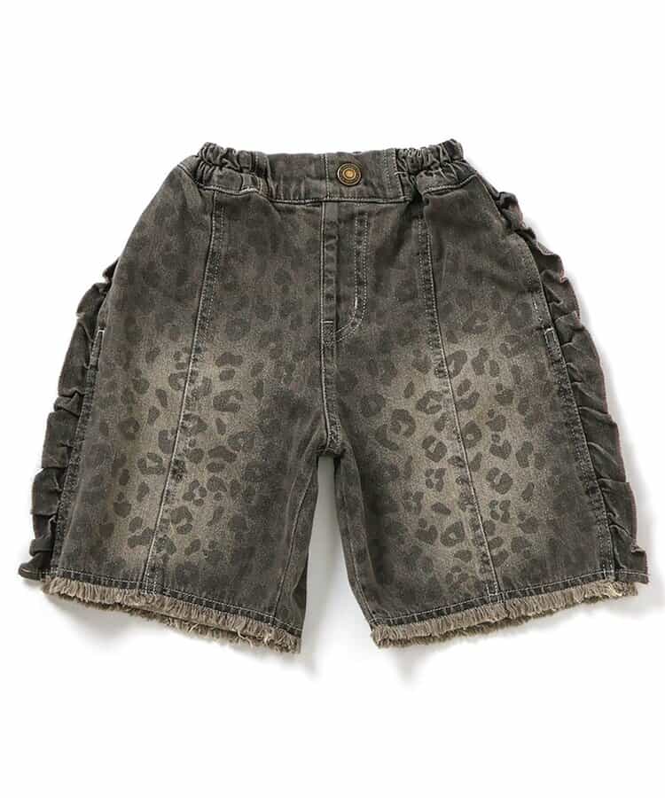 日本童裝 BREEZE 豹紋荷葉邊短褲 80-140cm 女童款 秋季 PANTS
