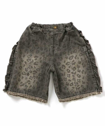 日本童裝 BREEZE 豹紋荷葉邊短褲 80-140cm 女童款 秋季 PANTS