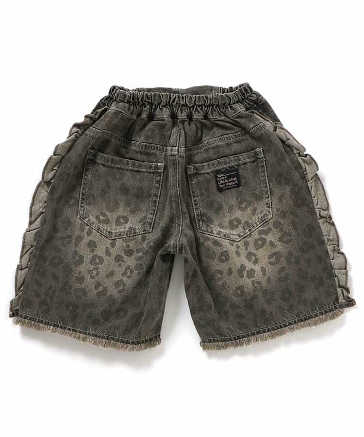 日本童裝 BREEZE 豹紋荷葉邊短褲 80-140cm 女童款 秋季 PANTS