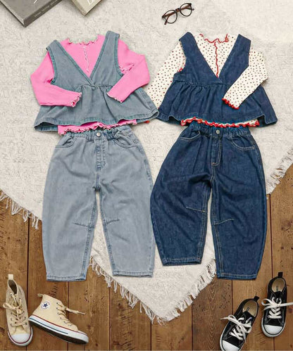 日本童裝 BREEZE 弧形牛仔褲 80-140cm 女童款 秋季 PANTS