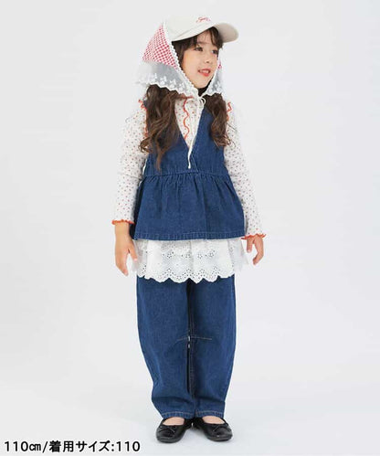 日本童裝 BREEZE 木耳邊上衣 80-140cm 女童款 秋季 TOPS