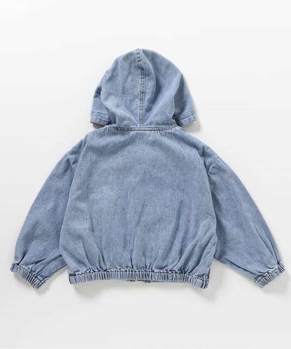 日本童裝 BREEZE 牛仔拉鍊連帽外套 80-140cm 女童款 秋季 OUTERWEAR
