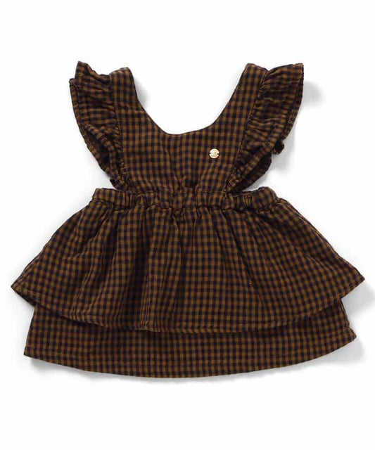 日本童裝 BREEZE 薄紗束腰連身裙 70-80cm 初生嬰兒 女童款 秋季 DRESSES