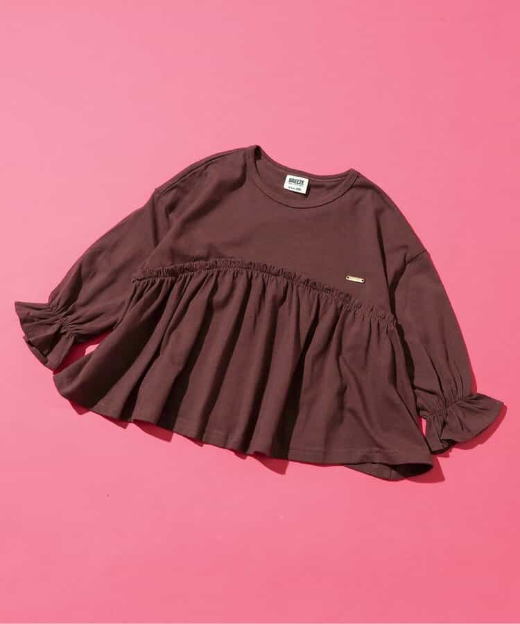 日本童裝 BREEZE 荷葉邊長袖上衣 80-140cm 女童款 秋季 TOPS