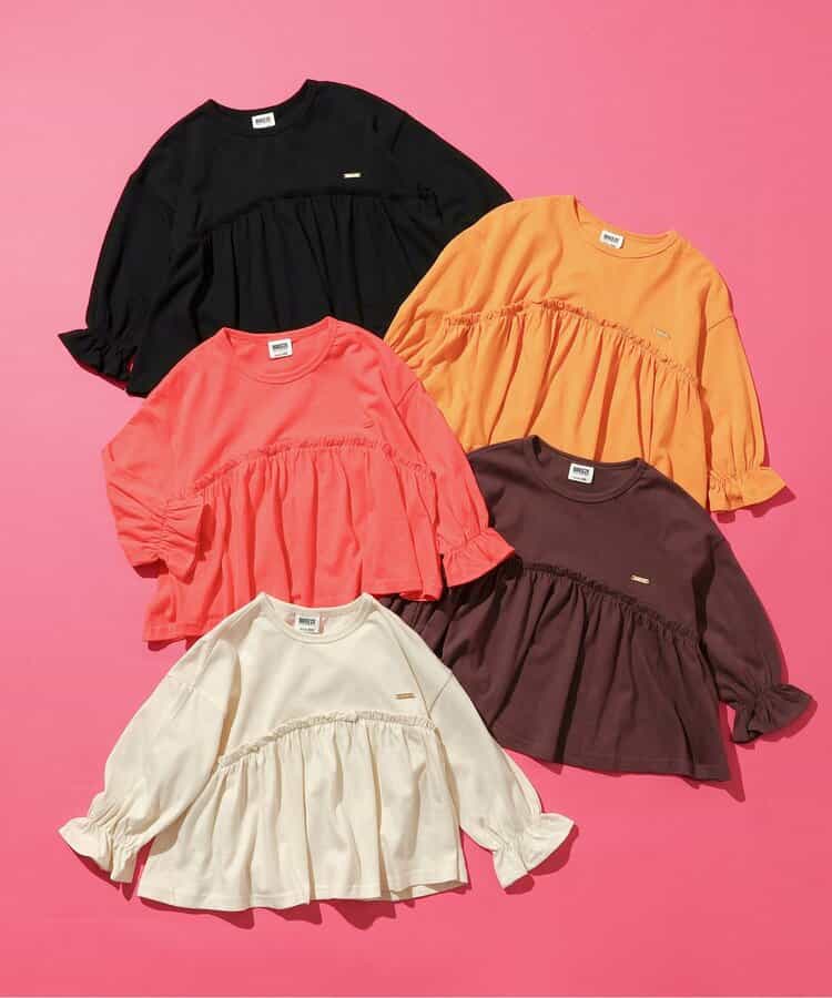 日本童裝 BREEZE 荷葉邊長袖上衣 80-140cm 女童款 秋季 TOPS
