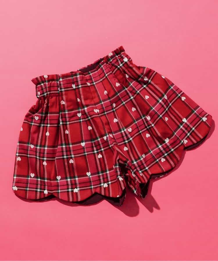 日本童裝 BREEZE 荷葉邊短褲 80-140cm 女童款 秋季  PANTS 聖誕紅/新年紅