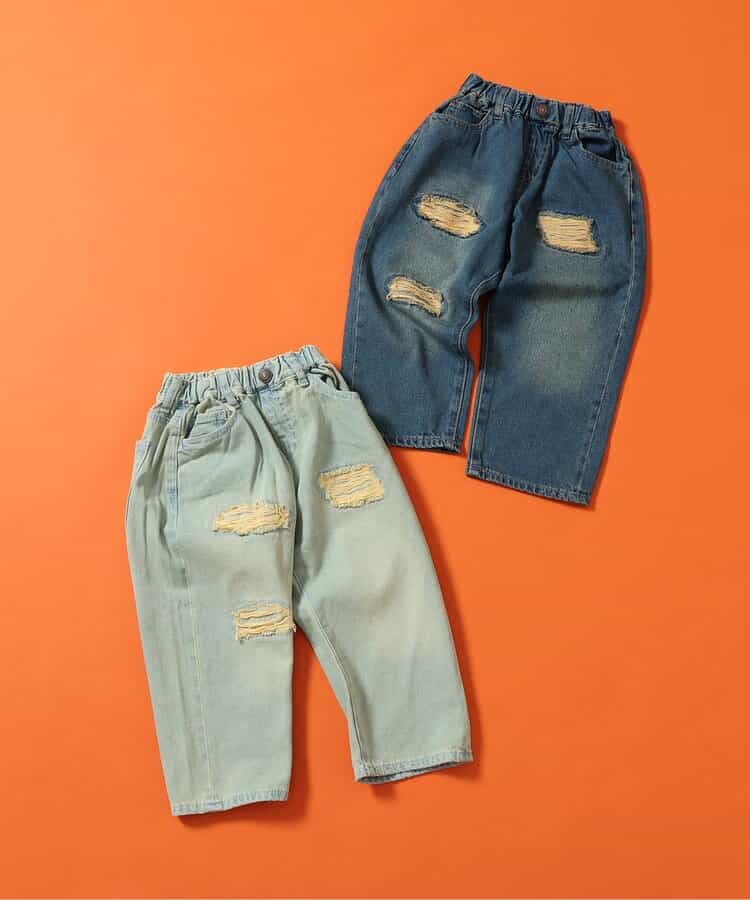 日本童裝 BREEZE 做舊牛仔褲 90-140cm 男童款/女童款 秋季 PANTS