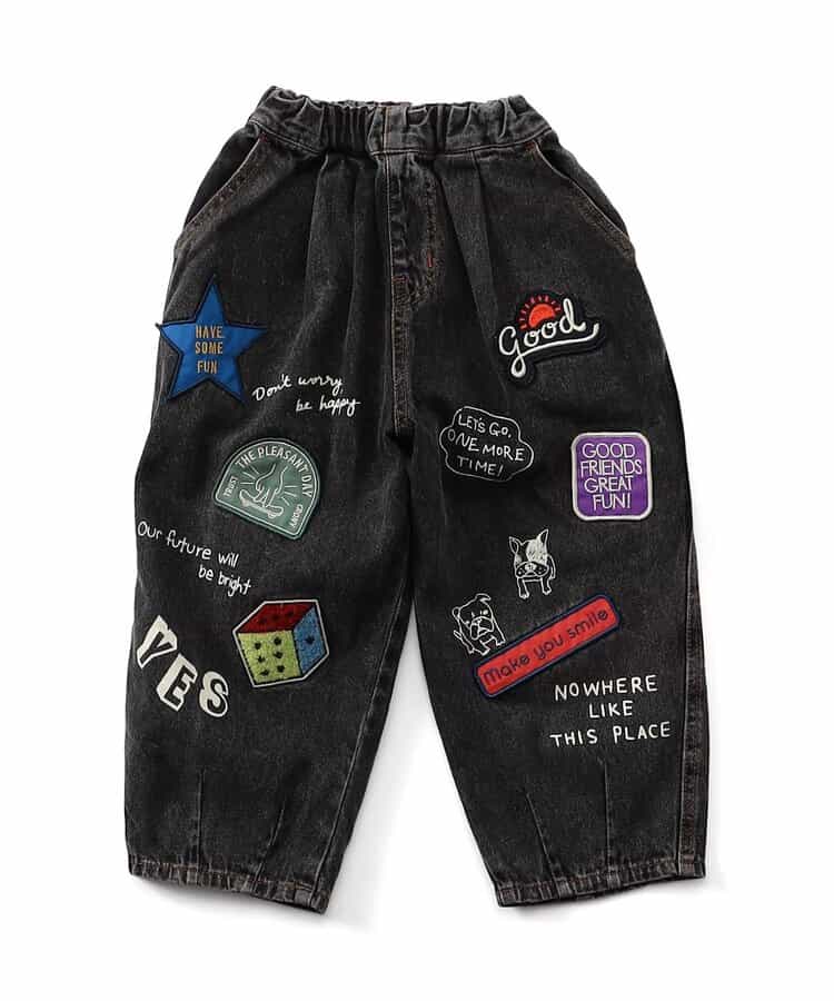 日本童裝 BREEZE 徽章牛仔褲 90-140cm 男童款 秋季 PANTS