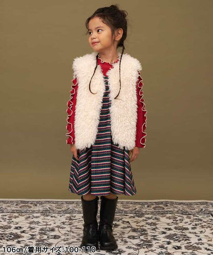 日本童裝 BREEZE 毛毛背心外套 80-130cm 女童款 秋季 OUTERWEAR
