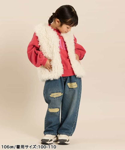 日本童裝 BREEZE 毛毛背心外套 80-130cm 女童款 秋季 OUTERWEAR