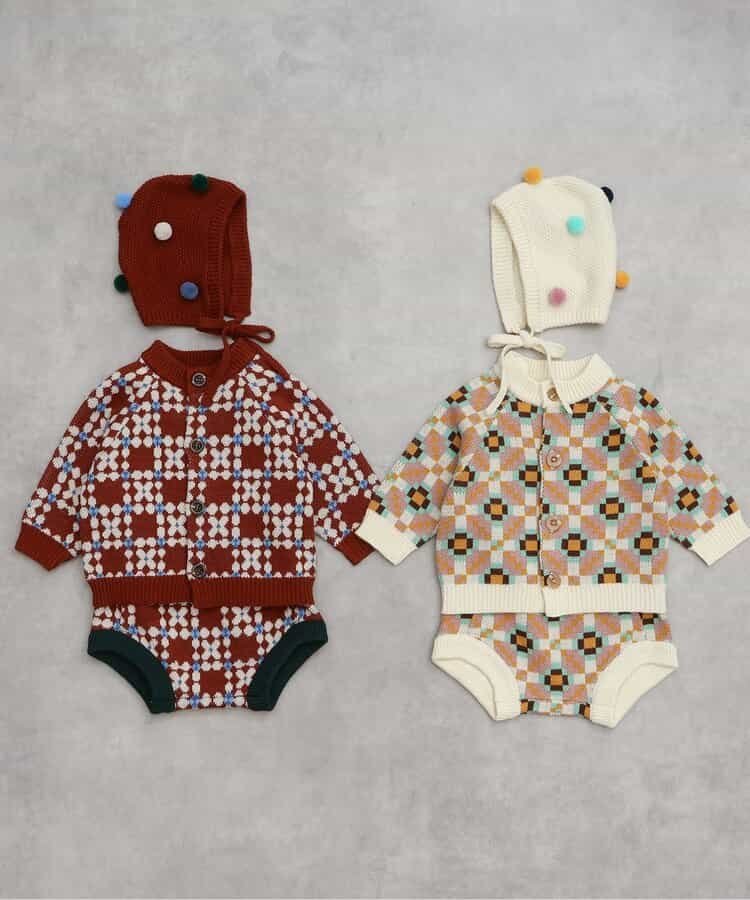日本童裝 BREEZE 針織提花外套 70-80cm 男童款/女童款 初生嬰兒 秋季 OUTERWEAR