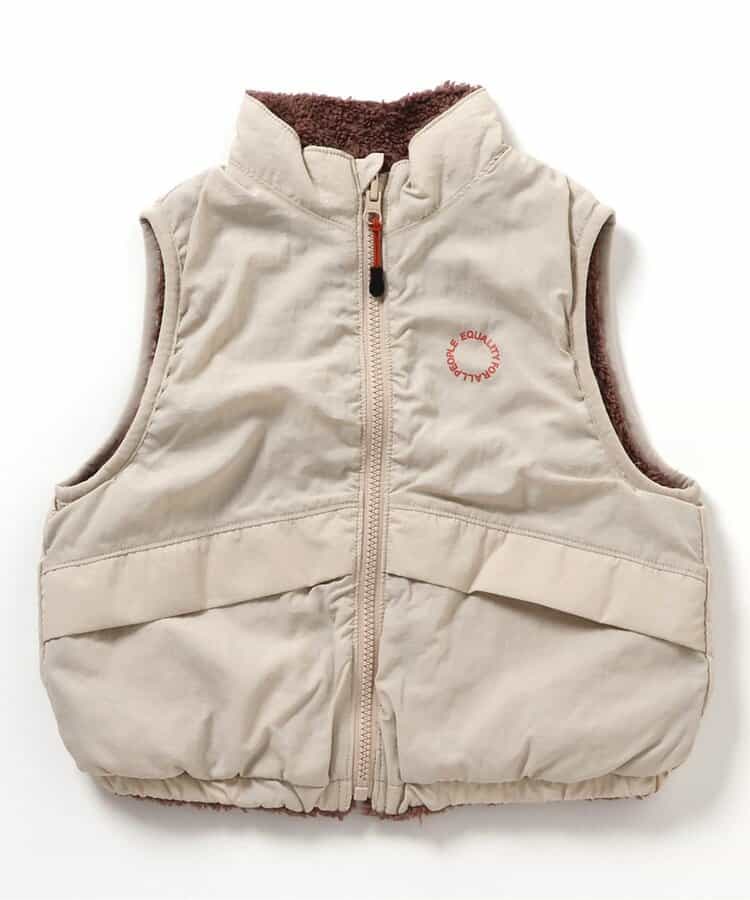 日本童裝 BREEZE 2Way 雙面抓絨背心外套 80-140cm 男童款/女童款 秋季 OUTERWEAR