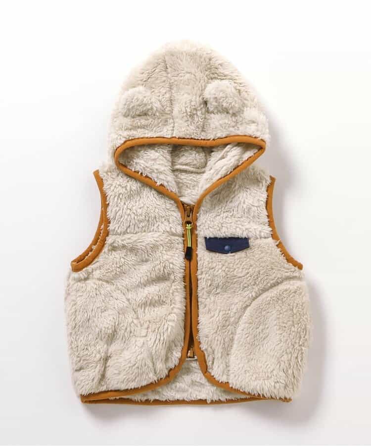 日本童裝 BREEZE 毛絨背心外套 80cm 男童款/女童款 初生嬰兒 秋季 OUTERWEAR