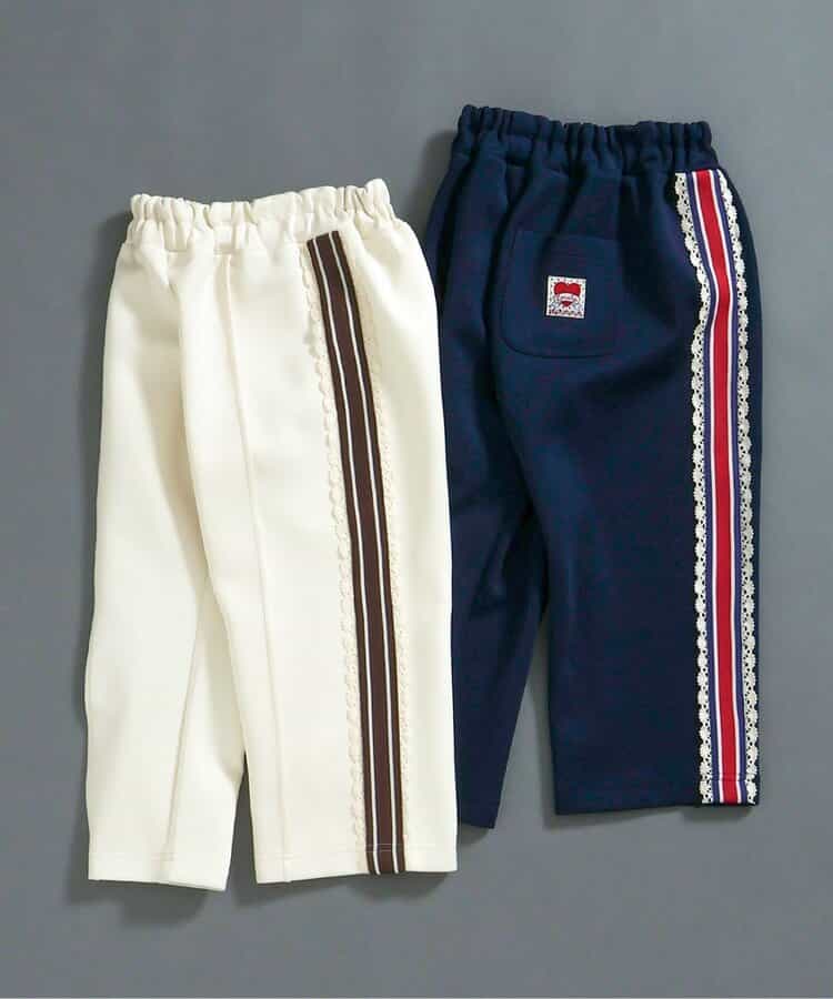 日本童裝 BREEZE 側邊荷葉邊長褲 80-140cm 女童款 秋季 PANTS