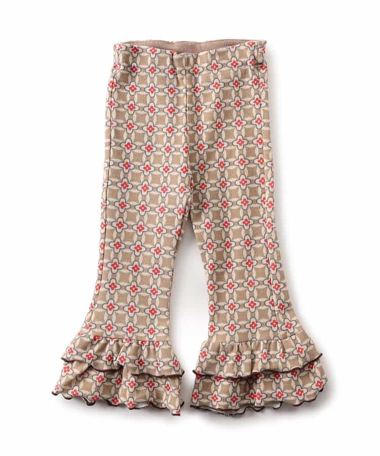 日本童裝 BREEZE 復古花紋荷葉邊長褲 80-140cm 女童款 秋季 PANTS