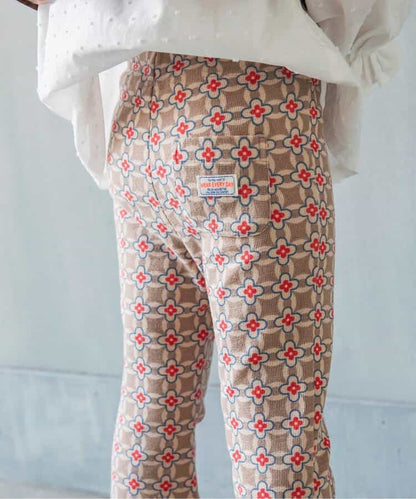 日本童裝 BREEZE 復古花紋荷葉邊長褲 80-140cm 女童款 秋季 PANTS