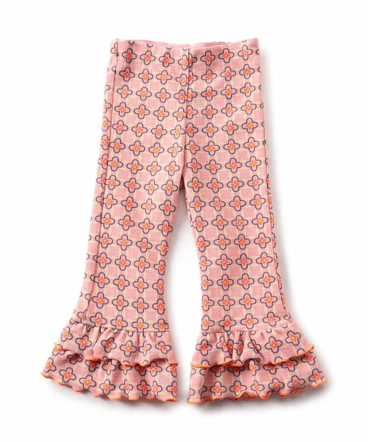 日本童裝 BREEZE 復古花紋荷葉邊長褲 80-140cm 女童款 秋季 PANTS