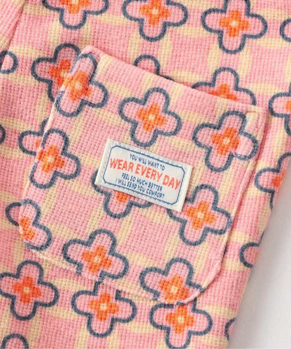 日本童裝 BREEZE 復古花紋荷葉邊長褲 80-140cm 女童款 秋季 PANTS