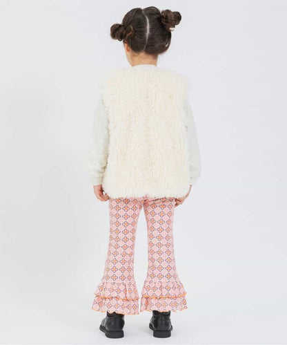日本童裝 BREEZE 復古花紋荷葉邊長褲 80-140cm 女童款 秋季 PANTS