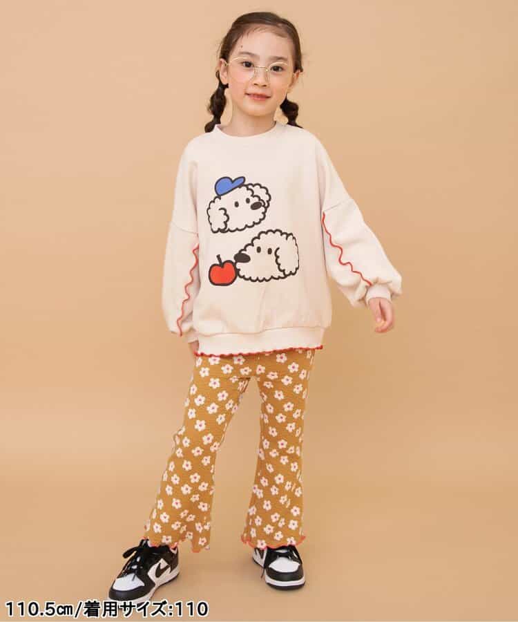 日本童裝 BREEZE 提花喇叭褲 80-140cm 女童款 秋季 PANTS