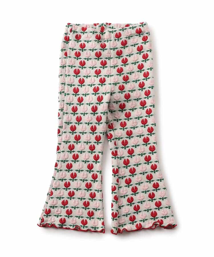 日本童裝 BREEZE 提花喇叭褲 80-140cm 女童款 秋季 PANTS