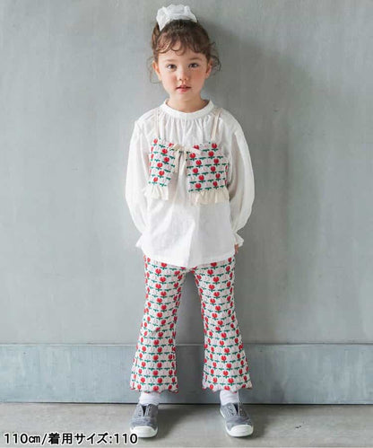 日本童裝 BREEZE 提花喇叭褲 80-140cm 女童款 秋季 PANTS