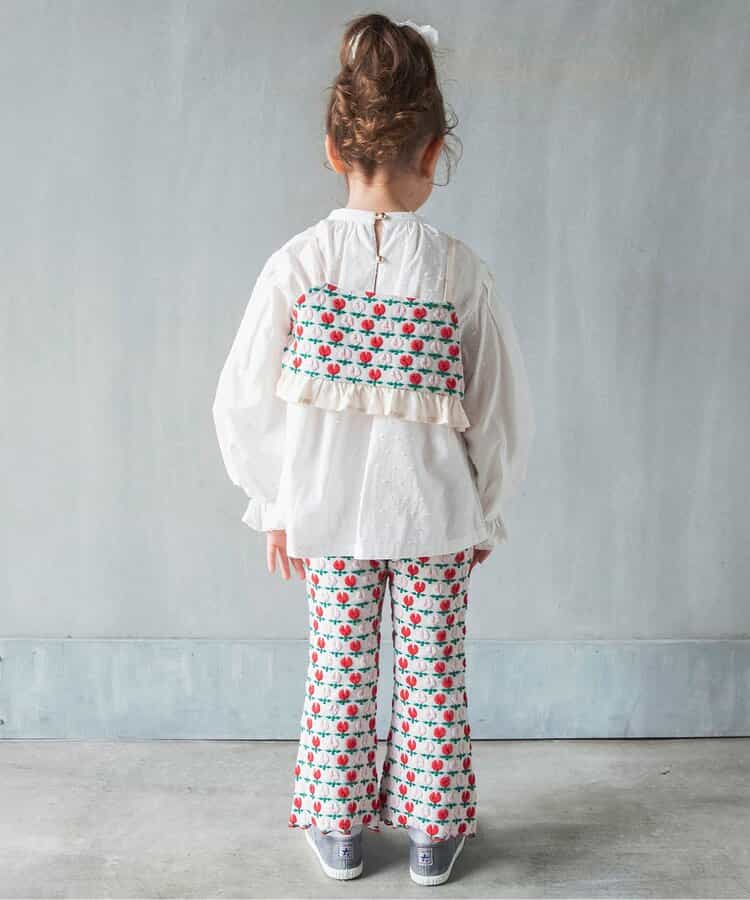 日本童裝 BREEZE 提花喇叭褲 80-140cm 女童款 秋季 PANTS