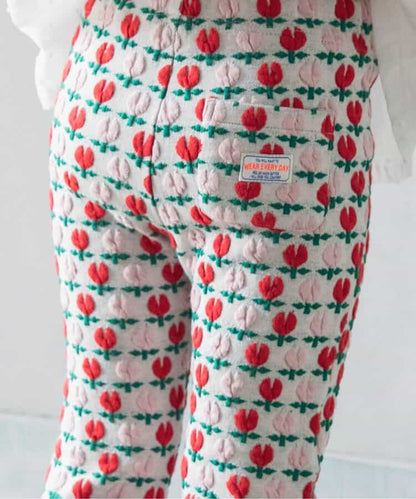 日本童裝 BREEZE 提花喇叭褲 80-140cm 女童款 秋季 PANTS