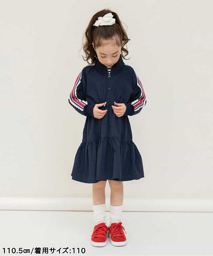日本童裝 BREEZE 荷葉邊收腰連身裙 80-140cm 女童款 秋季 DRESSES