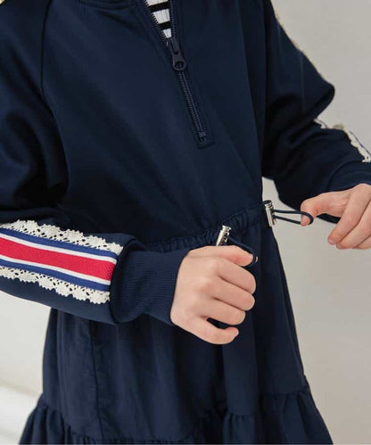日本童裝 BREEZE 荷葉邊收腰連身裙 80-140cm 女童款 秋季 DRESSES