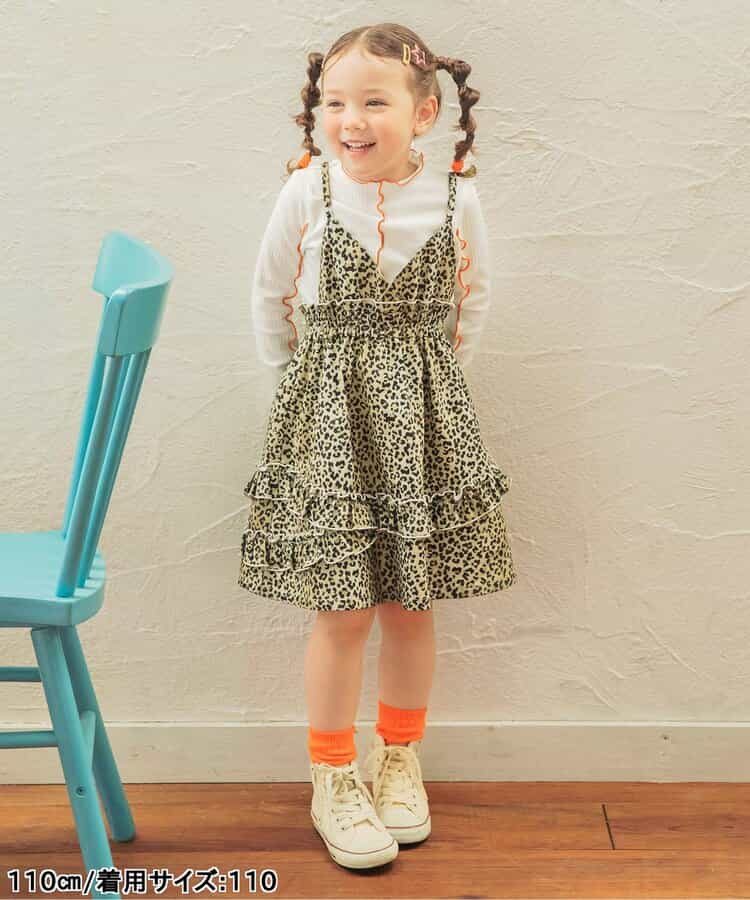 日本童裝 BREEZE  兩件套荷葉邊連身裙 80-140cm 女童款 秋季 TOPS DRESSES