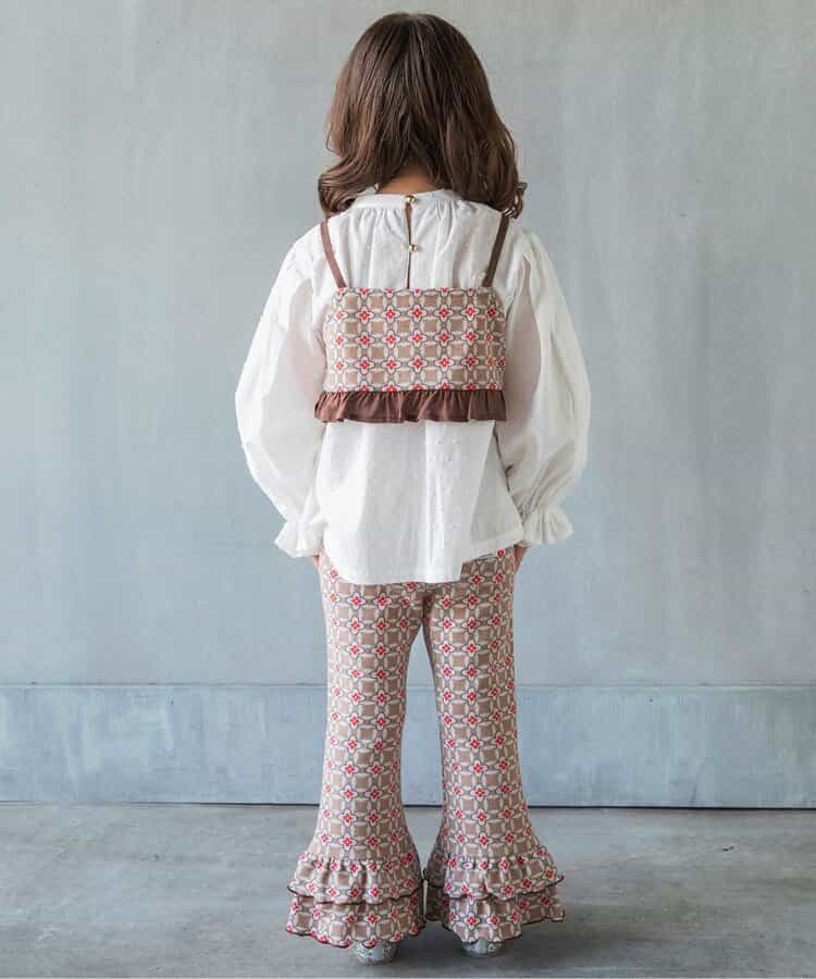 日本童裝 BREEZE 提花兩件套上衣 80-140cm 女童款 秋季 TOPS