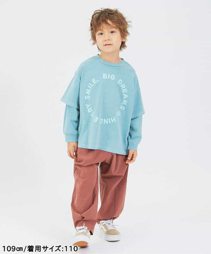 日本童裝 BREEZE 假兩件復古疊穿長袖上衣 80-140cm 男童款 秋季 TOPS