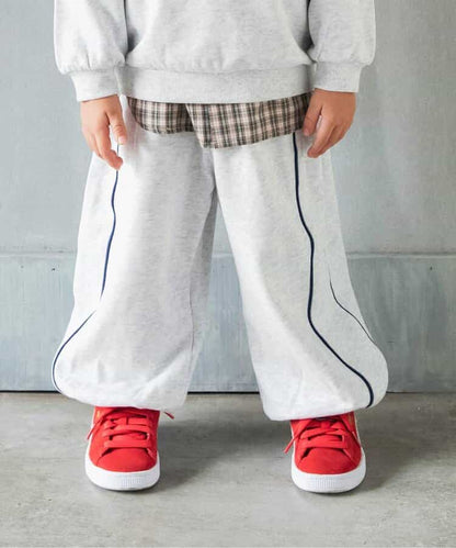 日本童裝 BREEZE 滾邊版型運動褲 80-160cm 男童款 秋季 PANTS