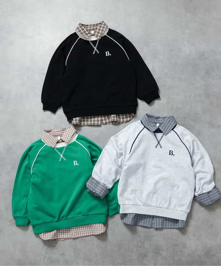 日本童裝 BREEZE 撞色線條衛衣 80-150cm 男童款 秋季 TOPS