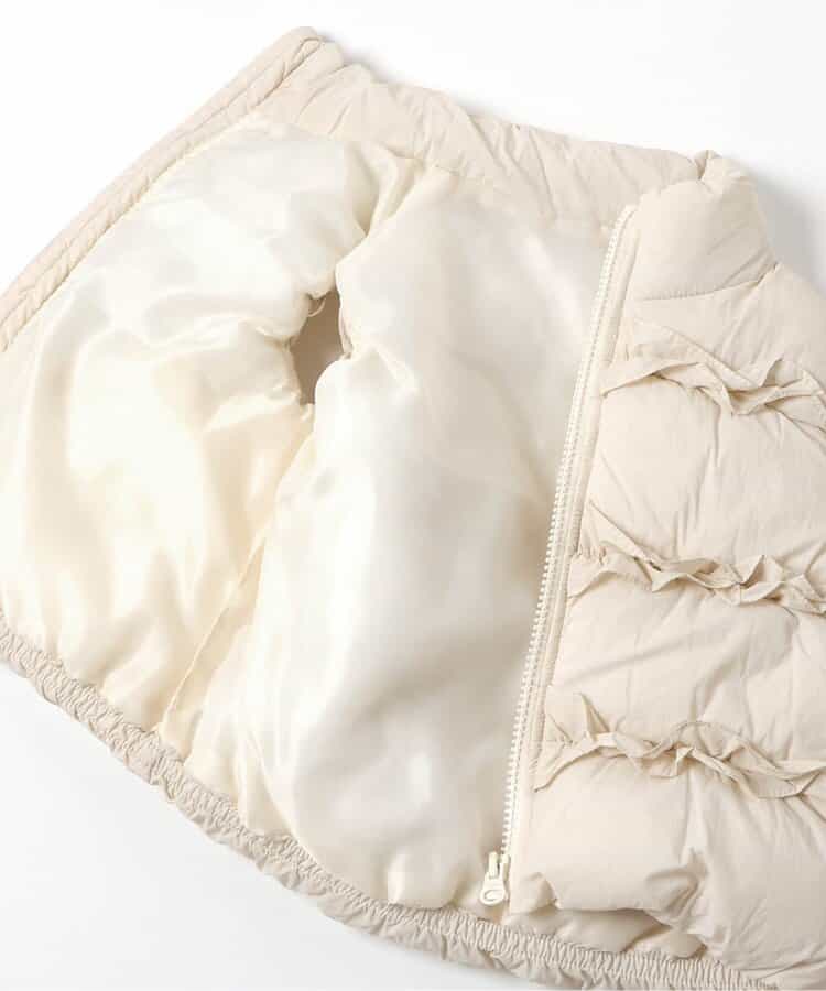 日本童裝 BREEZE 荷葉邊加厚背心外套 80-140cm 女童款 秋季 OUTERWEAR