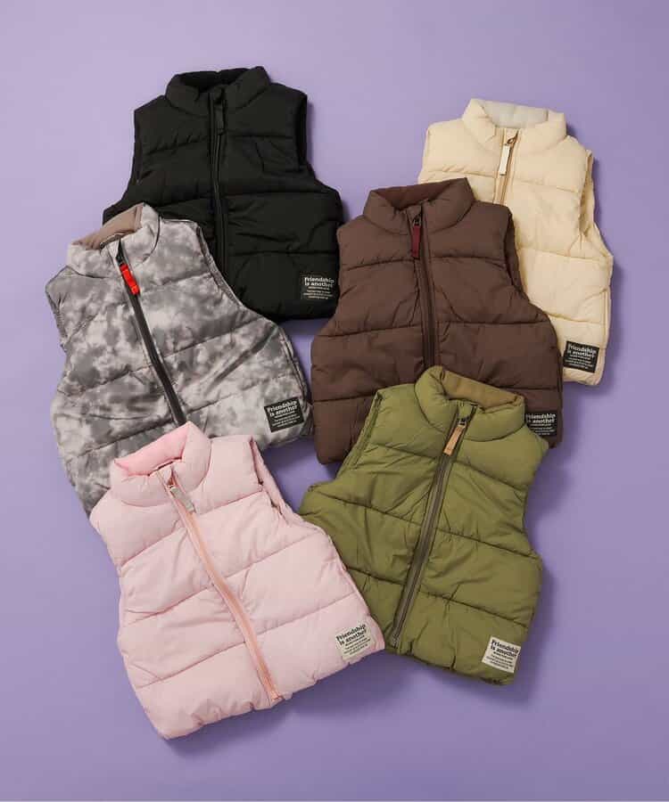 日本童裝 BREEZE 輕盈蓬鬆保暖背心外套 80-150cm 男童款/女童款 秋季 OUTERWEAR